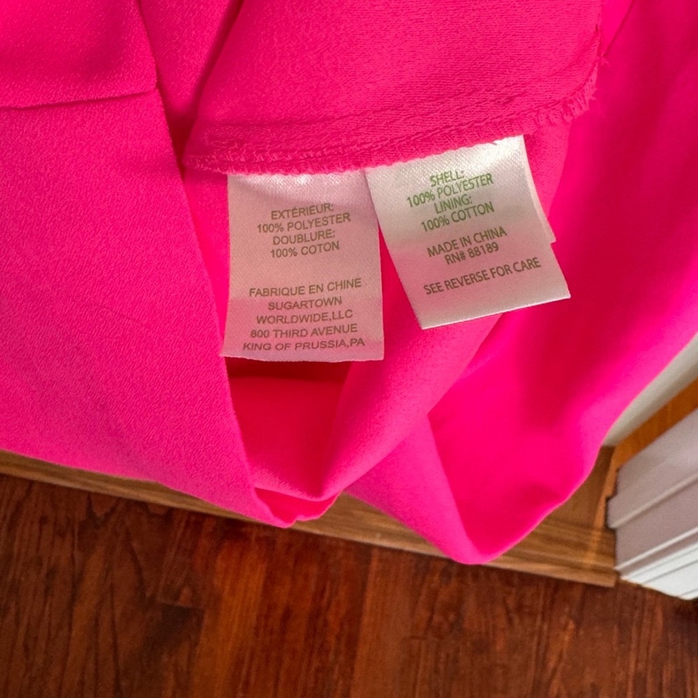 Lilly Pulitzer Hot Pink One-Shoulder Ruffle Jumpsuit - Picture 10 of 11